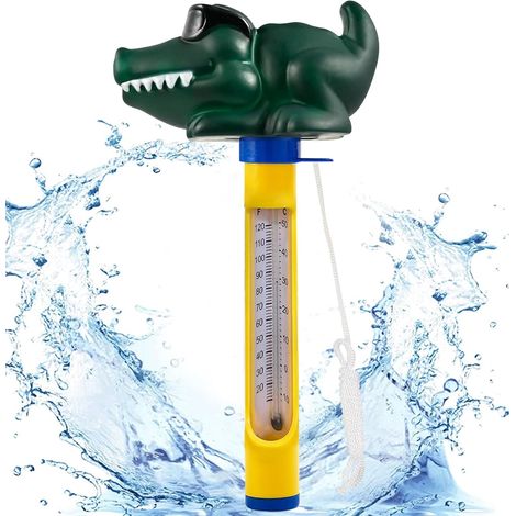 Thermomètre de piscine flottant facile à lire - Thermomètre de température de l'eau pour piscines, spas, thermomètre de piscine flottant (C) (1/5)
