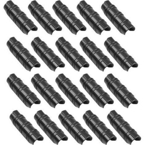 Lot de 20 colliers de serrage en plastique de 19 mm pour cadre de serre, tube de tuyau en ABS, clips de tube de construction de jardin en plastique, pinces de tuyau fixes pour fournitures de plantes,O (1/5)