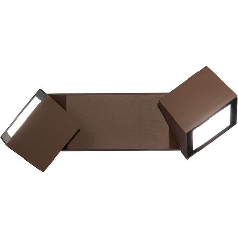 Applique LED d'extérieur orientable IP54 1100 lm Steve 2 - Marron (1/2)