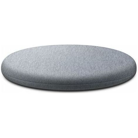 – Coussin rond en mousse à mémoire de forme lavable – Tissu tricoté doux et respirant – 30 cm gris clair pour chambre à coucher