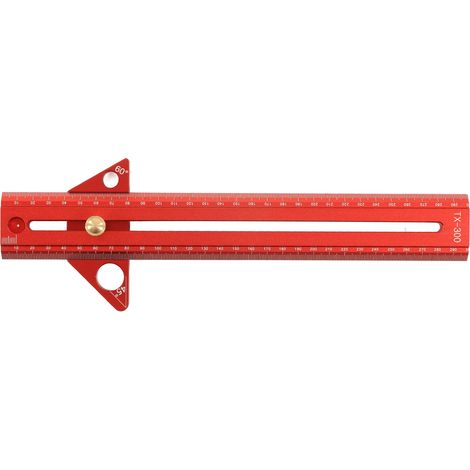 Règle multifonction en aluminium pour rail T de menuiserie, mesure d'angle portable 30cm/11.8po (1/5)