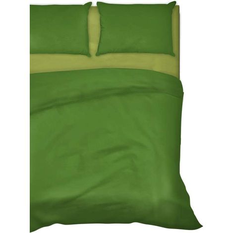 IlGruppone Completo Letto Lenzuola Tinta Unita bicolore 100% Cotone Made in Italy 6 Misure PateriaVerdeexotic - 1 Piazza