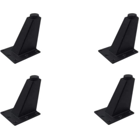 Pieds Réglables Pour Meubles - Aluminium - Noir - 4 Pièces (1/5)