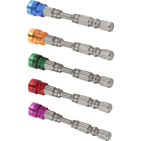 Embouts Tournevis Aimantés Tête Cruciforme PH2 pour Vis Placo Queue 1/4 Pouce (Couleurs Variées) (1/5)