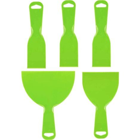 Grattoirs en plastique à 45 degrés, outil de grattoir pour peinture murale, nettoyage du papier peint, 2, 4, 6 pouces, 5 pièces (1/5)