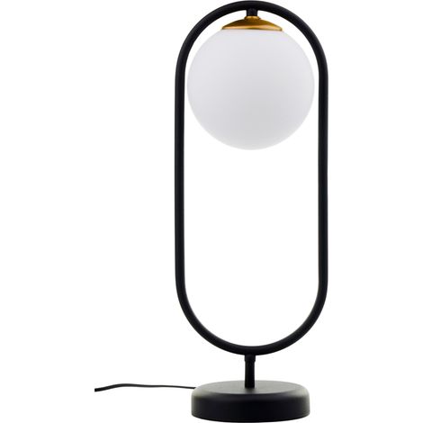 Lampada tavolo moderna nera sfera vetro E14 IGON Jupiter (1/5)