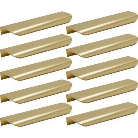 10 x Möbelkantengriff 350 mm gold (1/5)