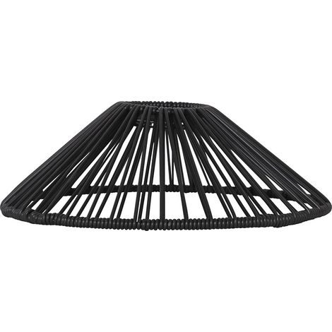 Outdoor Lampenschirm ,Vide' in Rattan-Optik, schwarz, klein (1/4)