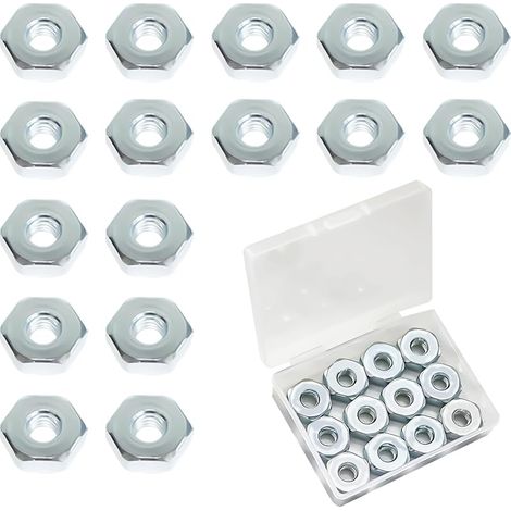 16 Pièce Écrou de Tronçonneuse pour Sthil MS180 MS170 MS171 MS181 MS250 MS251 MS211 MS390 et Plus de Modèles, Écrou de Chaîne Universel M8 Ecrou,avec Boîte Rangement Plastique (1/5)