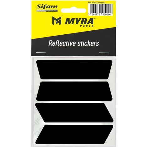 Stickers noirs réfléchissants pour casques