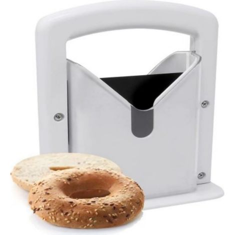 Trancheur vertical pour bagel et petits pains, conception de protection anti-coupure, accessoire pratique de préparation des petits-déjeuners (1/5)