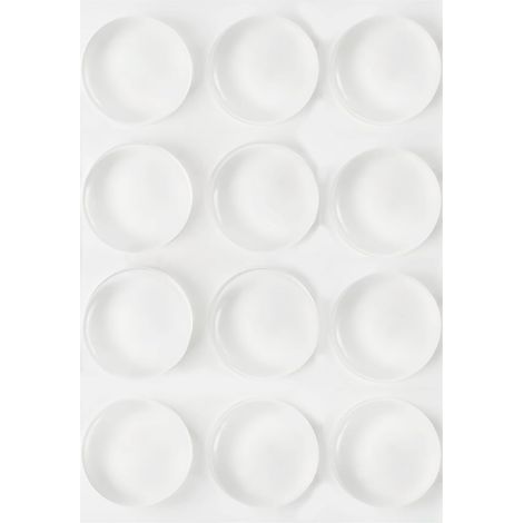 Butée de poignée de porte murale,12 Pièces Tampon de Protection Mural Rond Protecteur Mural,Tampon en Caoutchouc Autocollant, Arret de Porte, Protection Poignée Porte (1/5)