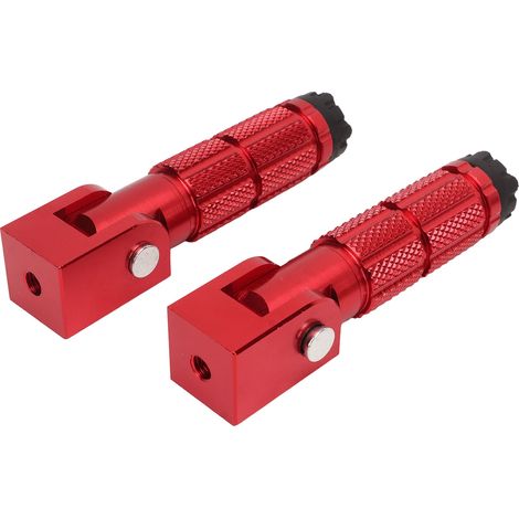 2 Repose-pieds pliables Moto M8 antidérapants en alliage d'aluminium universels pour VTT Quad Go Kart Rouge (1/5)