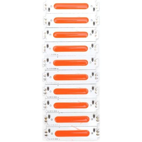 Perles de Lampe à Longue Bande, 10 PCS LED Puces Source de Lumière COB Perles de Lampe à Longue Bande 12V 2W pour Accessoires D'éclairage de Voiture(lumière Rouge) (1/5)