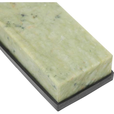 Pierre à aiguiser naturelle en pierre verte 10000 grains avec base en silicone pour couteaux et outils