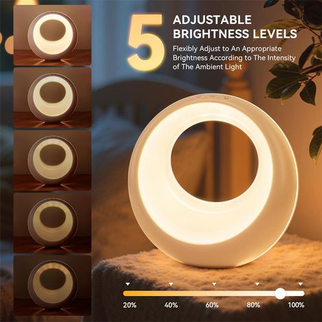 Lampe de table tactile LED avec télécommande, éclairage RGB à intensité variable, veilleuse pour enfants, minuterie et fonction mémoire