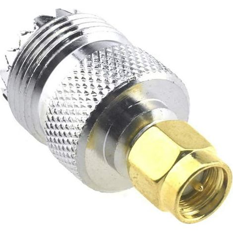 Adaptateur UHF femelle vers SMA mâle PL259 SO239, connecteur coaxial RF à faible perte, raccord pour câble antenne, radio amateur et équipements HF (1/5)