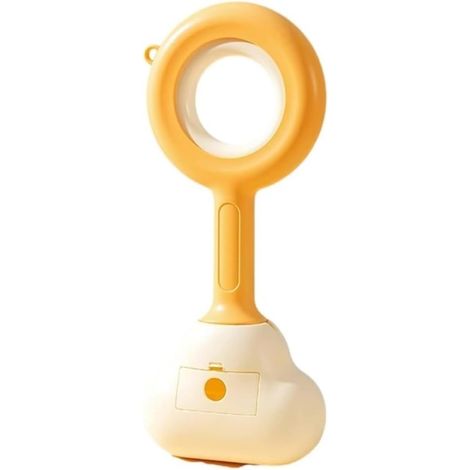 Ramasse-déjections canines - Ramasse-déjections ergonomique avec design antiadhésif pour un nettoyage facile des animaux - Ramasse-déjections portable pour les promenades avec les chiens (nuages jaune