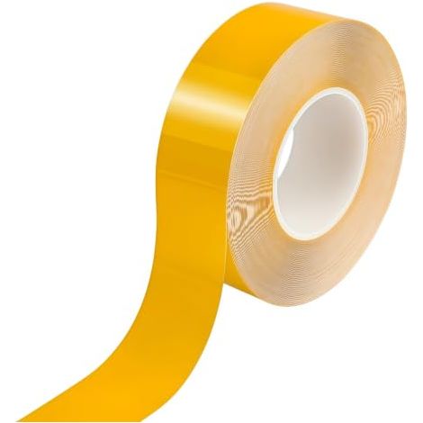 Ruban de Marquage au Sol, Ruban Jaune 30m avec 5cm Large 1,1mm D'épaisseur Rubans D'avertissement de Sécurité Autocollant Extra épais et Résistant à L’usure pour Entrept Atelier et Industrie (1/5)