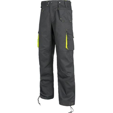 Pantalón con bolso desmontable para herramientas WORKTEAM Future WF1619 38 Gris+Amarillo A.V. (1/3)