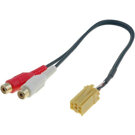 Adaptateur AUX RCA compatible avec Alfa Romeo 159 Fiat Grande Punto Lancia Smart Fortwo