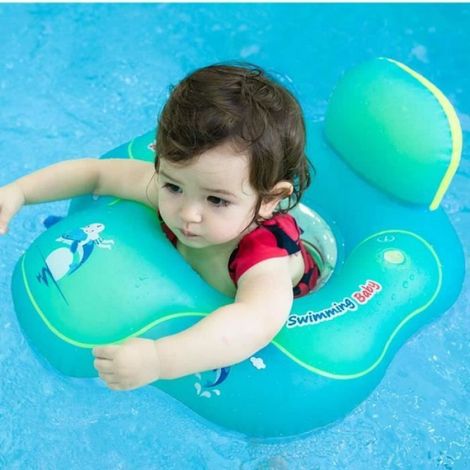 Bouée Bébé Siège De Piscine - PVC écologique - Bleu - S - Volets élargis (1/4)