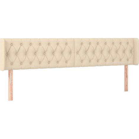 Maison Exclusive - Testiera ad Orecchio Crema 183x16x78/88 cm in Tessuto