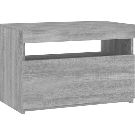 Mobile TV multimediale scaffale per televisione televisione buffet sala da pranzo soggiorno camera da letto con luci a LED sonoma 60 x 35 x 40 cm grigio 020026827