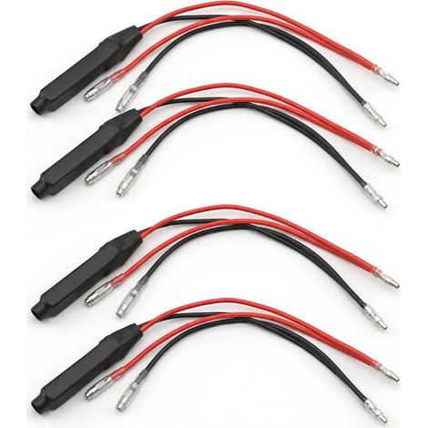 4 Pièces Resistance Clignotant LED DC 12V 10W Décodeur pour Moto Scooter Adaptateur SMD Indicateur Lumière Résoudre Les Problèmes de Clignotement Rapide ou D'absence de Clignotement