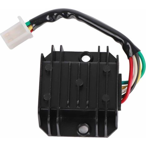 Regulador de voltaje para motor Xiuganpo, construcción robusta de metal, evita la sobrecarga de la batería, fácil de instalar para los entusiastas de las motocicletas. (1/5)