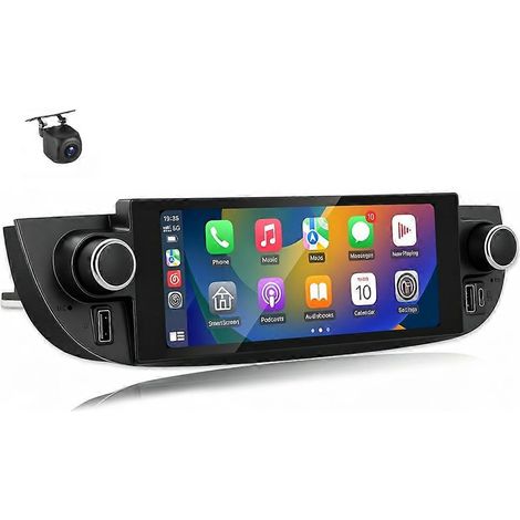 Autoradio pour FIAT 500 (2007-2015) avec Carplay sans fil, Android Auto, lecteur multimédia, écran stéréo 6,86 pouces, Bluetooth, FM, Wi-Fi et caméra de recul. (1/5)