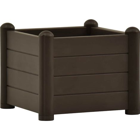 Garden Raised Bed PP Mocha 43x43x35 cm vidaXL