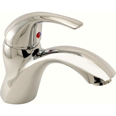 Robinet Mitigeur de lavabo bec fixe corps laiton chrome limitateur de débit