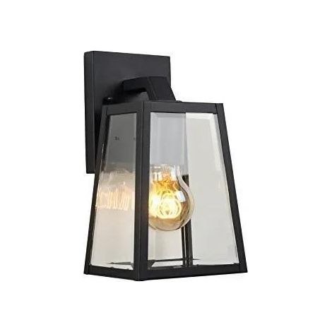 Lucide Matslot aplique de pared exterior negro elegante