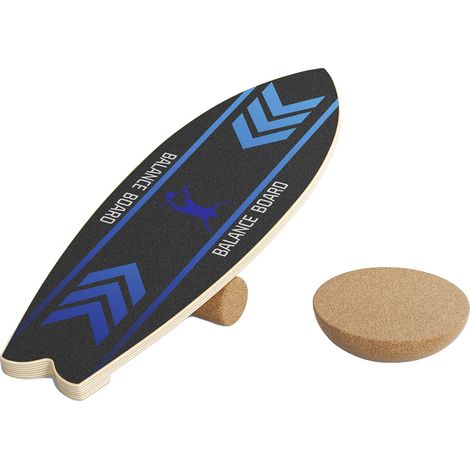 Tabla de equilibrio, superficie antideslizante, herramienta de entrenamiento versátil, color negro. (1/2)