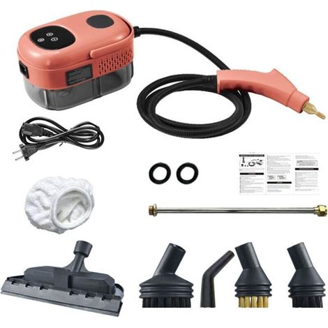 110V/220V High Pressure and Temperature Manual Steam Cleaner Commercial Steam Cleaner Household Air Conditioner Kitchen Hood Jet Cleaner for Car-Pink (1/4)