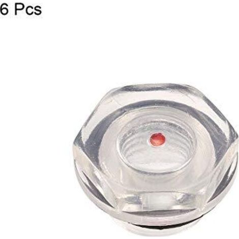 Niveau d'huile Compresseur d'air Jauge Bouchon Voyant d'Huile Indicateur Viseur Niveau de Liquide en Plastique Filetage 20mm 6Pcs (1/5)