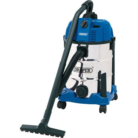Draper 30L Wet and Dry Vacuum Cleaner with Stainless Steel Tank (1600W) (20523) (1/5)