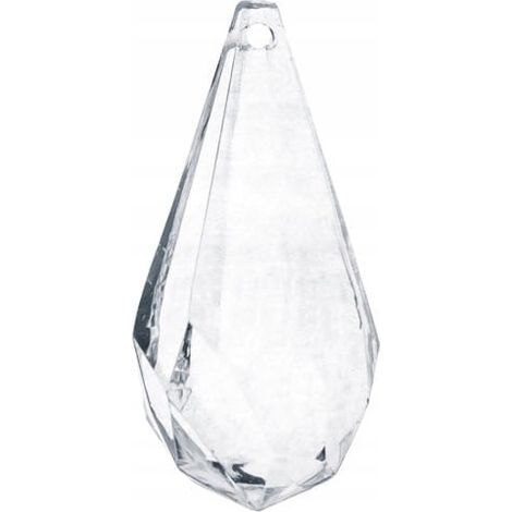 Elegante ciondolo a forma di stalattite in cristallo trasparente per ghirlande, 5 cm