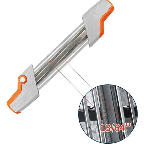 2 pezzi Affilacatena 2 in 1 per catene da motosega da 3/8" P Ø 4,0 mm