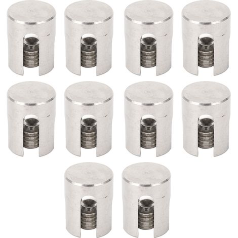 10 Pces Serre-câble Inox Croix pour Treillis, Pince Raccord Câble Acier pour Rampe Garde-corps et Support Murale (1/5)