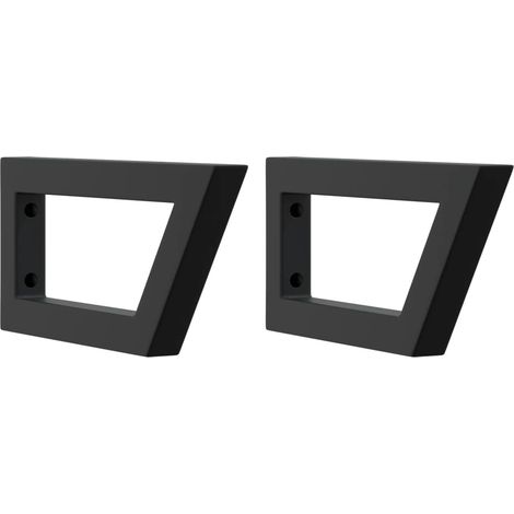Maison Exclusive - Reggimensole per Lavabo 2 pz Nere Trapezio in Acciaio