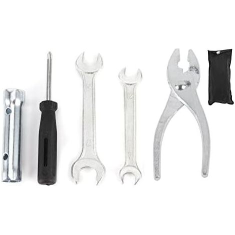 Universelles Motorradreparatur-Werkzeugset: Schraubenschlüssel + Schraubendreher, Zange, Zündkerzensteckschlüsselsatz - (1/5)
