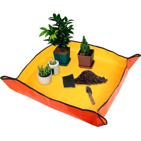 Tapis de Rempotage, 66 X 66 CM Tapis de Jardinage Plantation, Tapis de Jardinage Pliable, Tapis de Jardinage Imperméable pour Succulentes Rempotage, Plantes Succulentes (1/5)