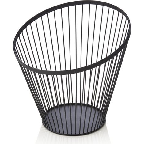 Panier buffet Ø 28 cm H 26,5 cm noir revêtu poudre métal - Was Germany (1/2)