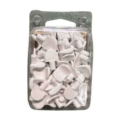 (NO FOTO)MOBILA - 40PZ REGGIMENSOLE IN PLASTICA BIANCA A SQUADRA 5 MM
