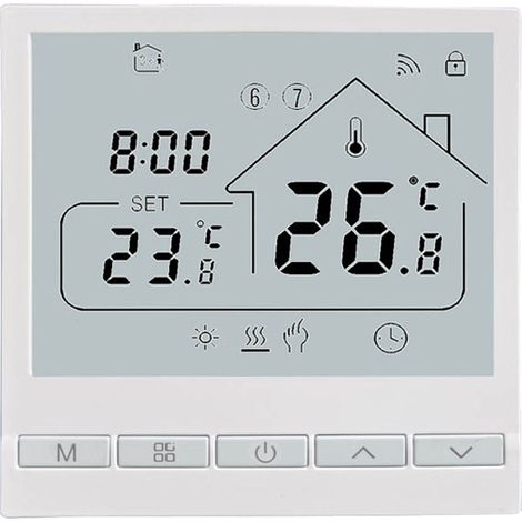 Aufputz-Thermostat – Touchscreen – Manuell und automatisch – Aufputzmontage – Tuya Smart Life – 16 A – Thermostat für Zentralheizung (1/2)