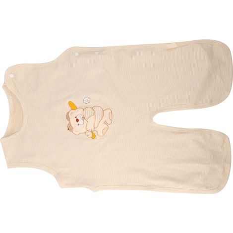 Gigoteuse bébé sans manches pour enfant, anti-coups de pied, pyjama bébé/enfant, motif ours baseball, coton fin taille M (1/5)