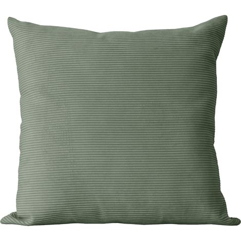 SACASA - Cojín cuadrada de pana verde 45x45 cm - DUNE