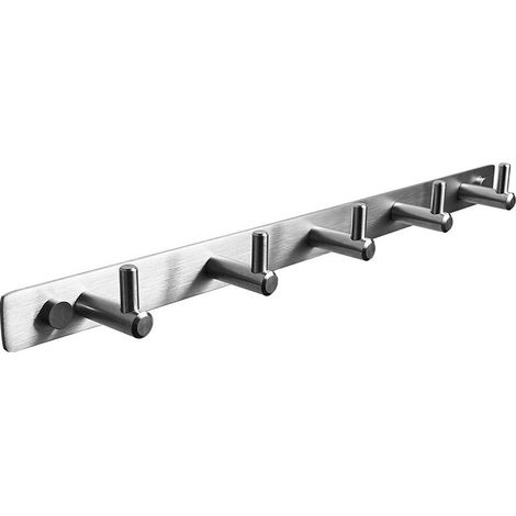 5 Wandhaken für Bademantel, Handtuch, Badezimmer, WC, Kleiderbügel, Kleidung, Mantel, Geschirrtuchhalter aus Edelstahl (1/5)